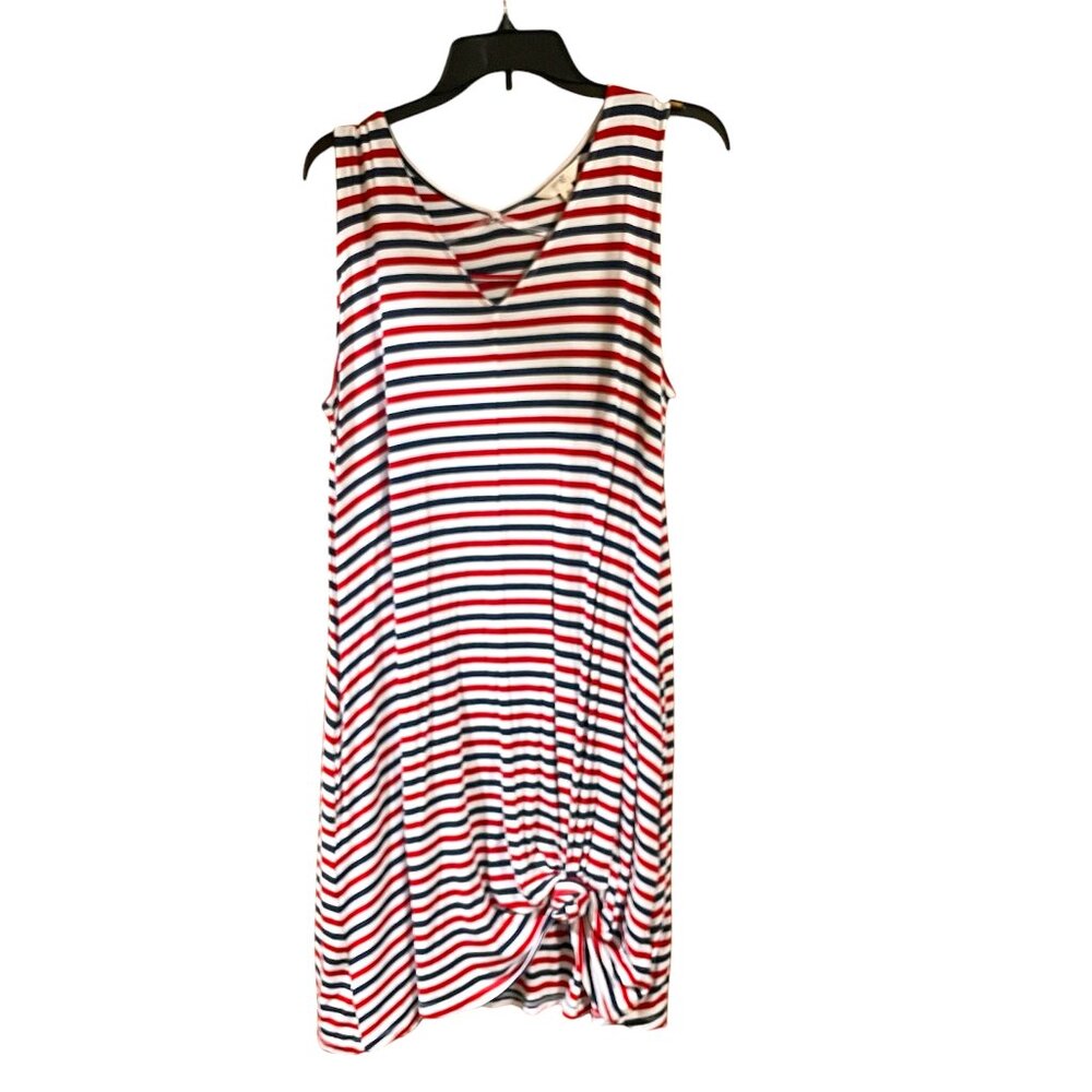 Maxi Sundress, Red|White|Blue Stripes, Size OX